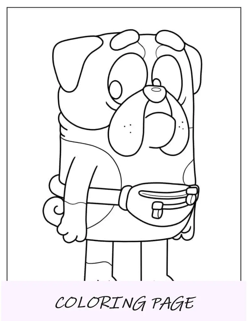 Página para colorir com contorno simples de Winton