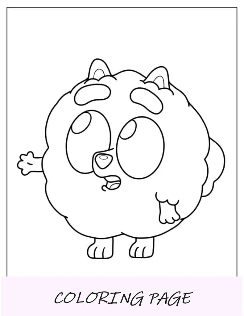 Kawaii Pom Pom para colorir para crianças em idade pré-escolar