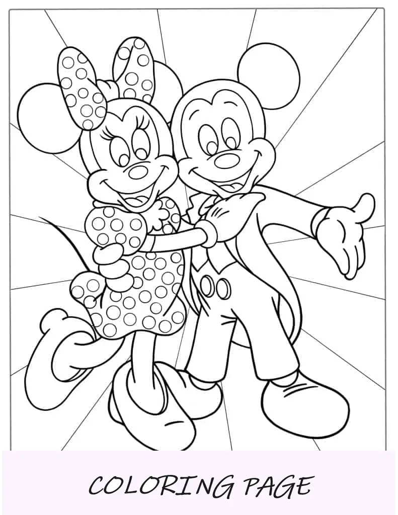 Dançando Mickey e Minnie Mouse