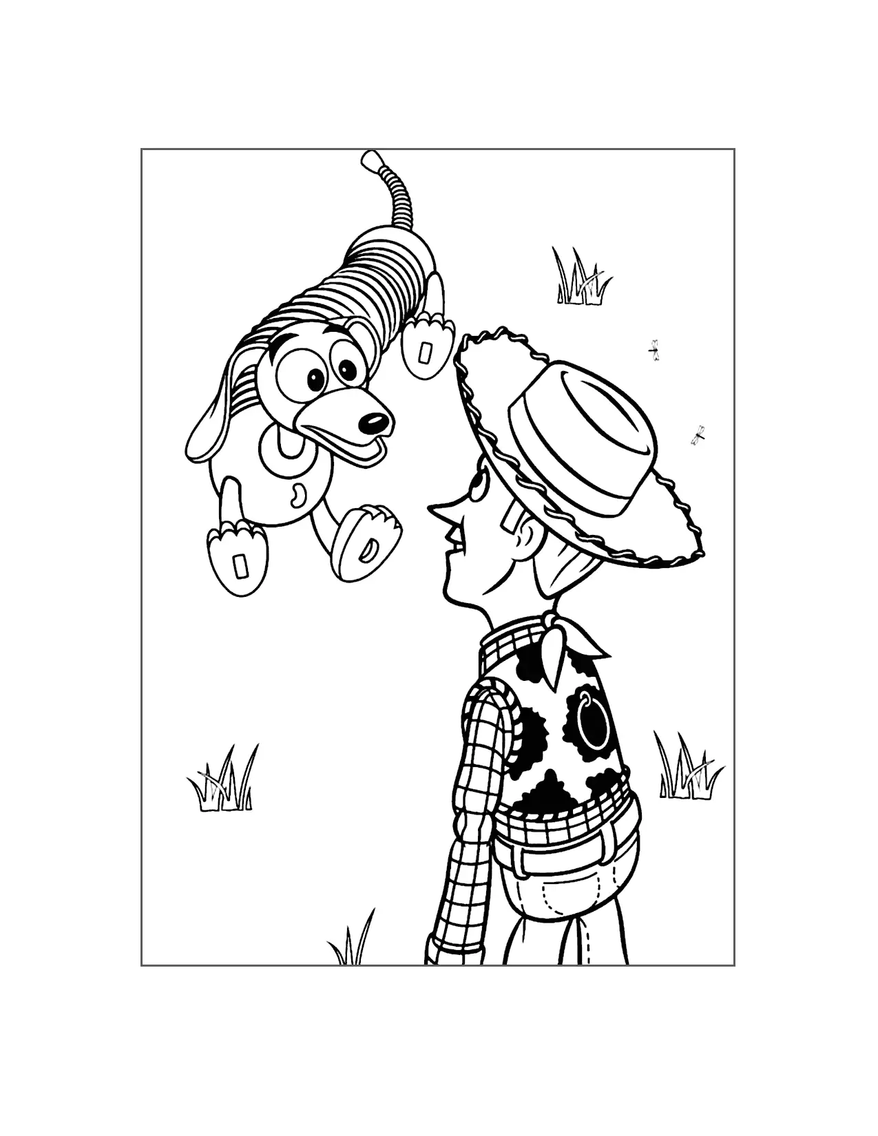 Woody And Slink Coloring Page