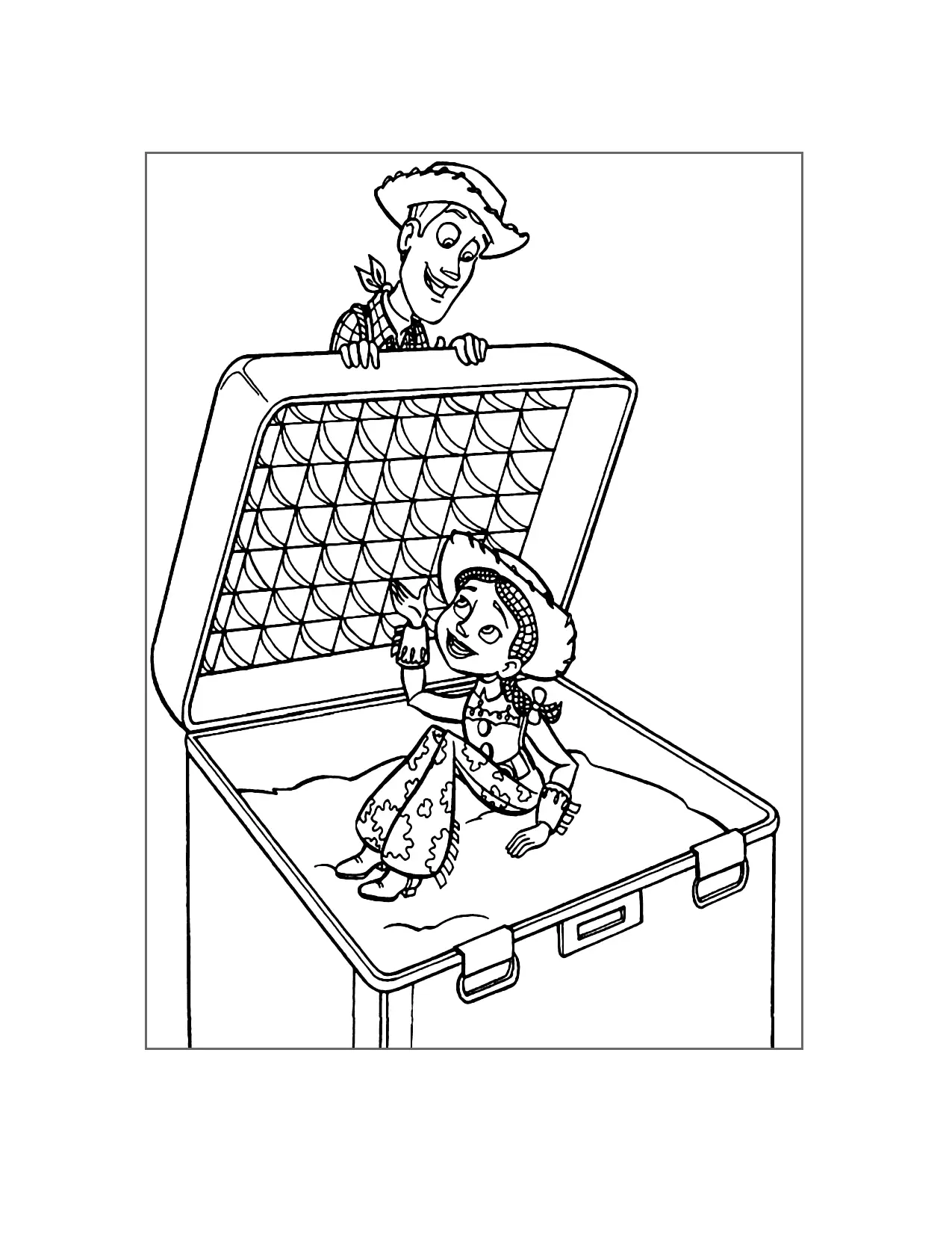 Woody Finds Jessie Coloring Page