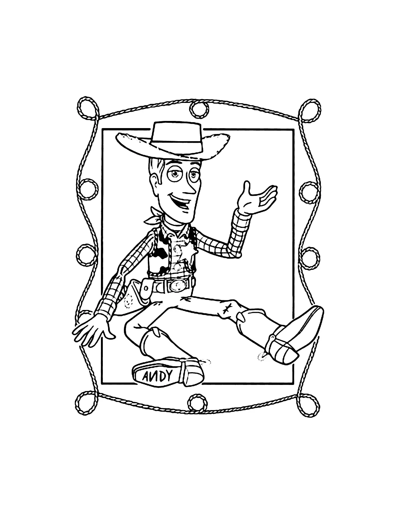 Hi Woody Coloring Page