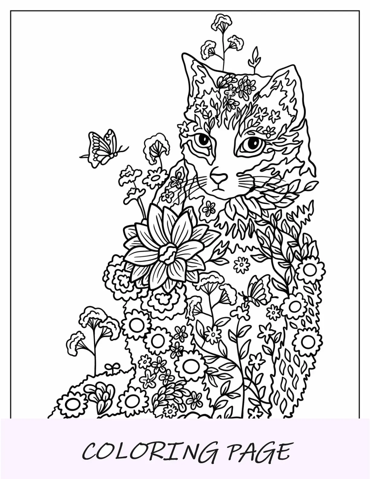 Menina de desenho animado estudando página para colorir estética retrô Lo Fi