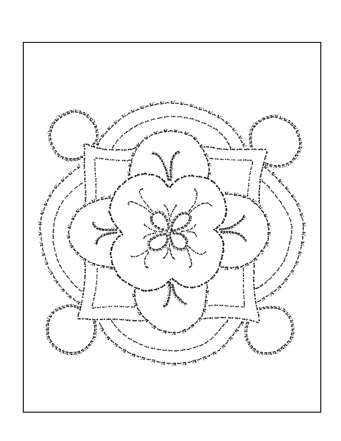 Diwali Rangoli Coloring Page