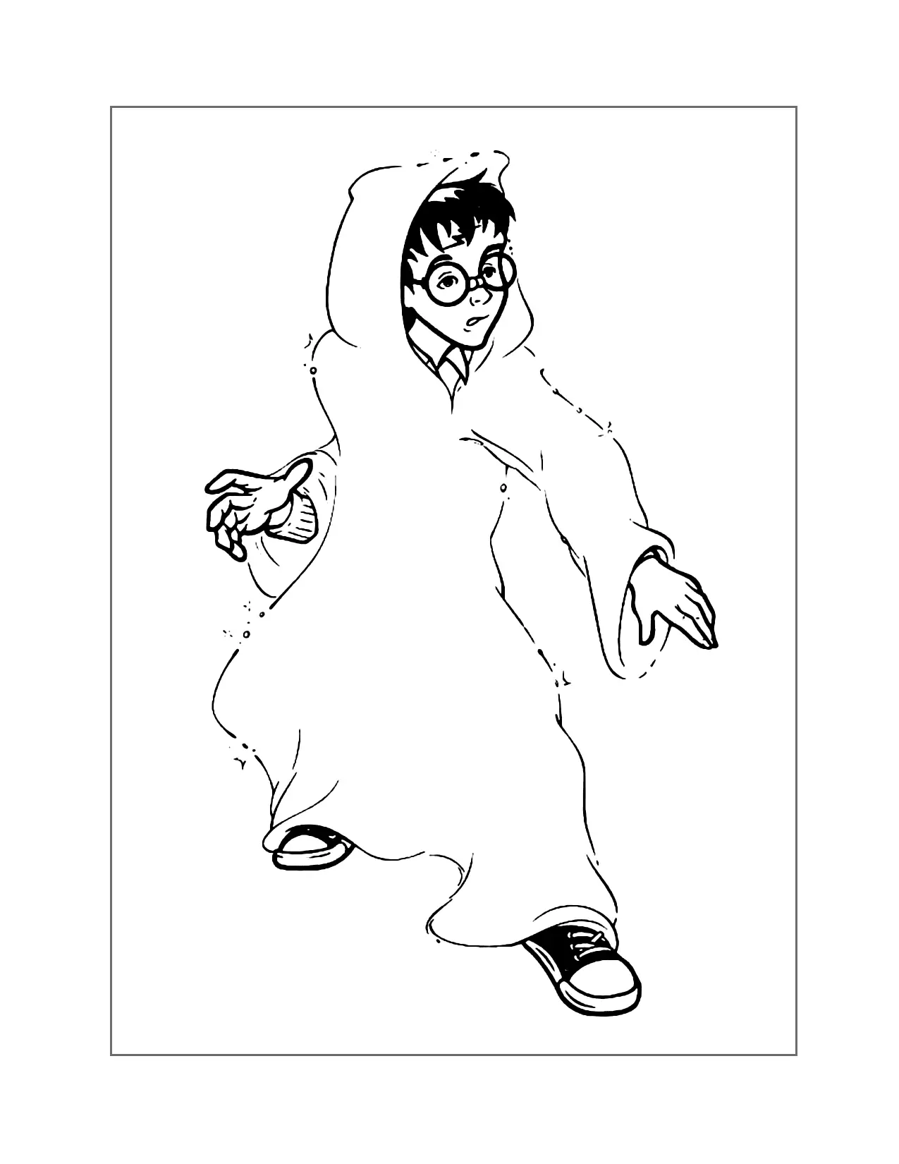 Harry Potters Invisibility Cloak Coloring Page
