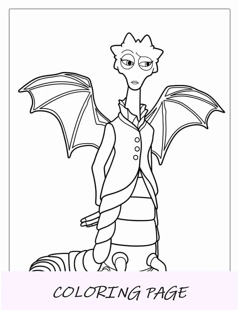 Dean Hardscrabble de Monsters Inc para colorir