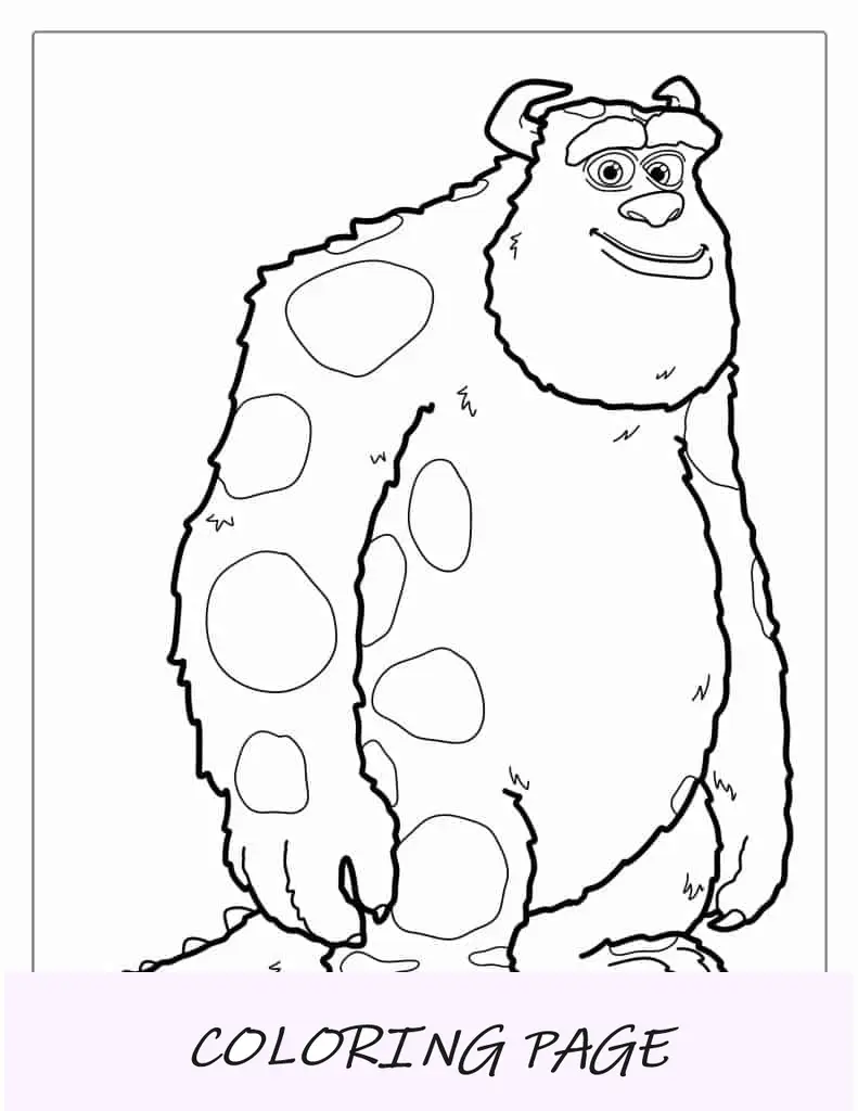 Página simples de colorir de James Sullivan