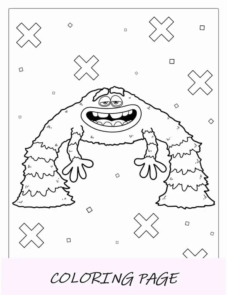 Arte da Universidade de Monstros para colorir