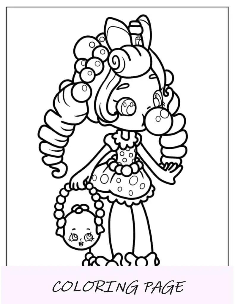 Bubbleisha Shopkins soplando chicle