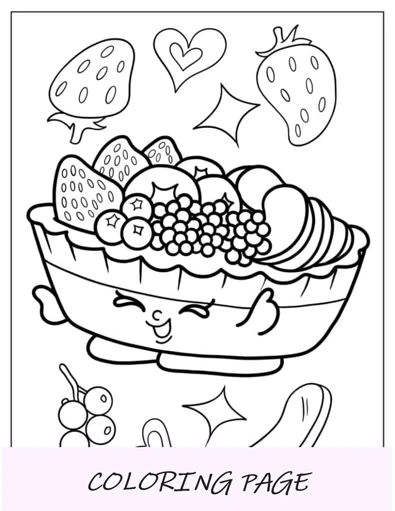 Happy Fifi Tarta De Frutas Shopkins Para Colorear