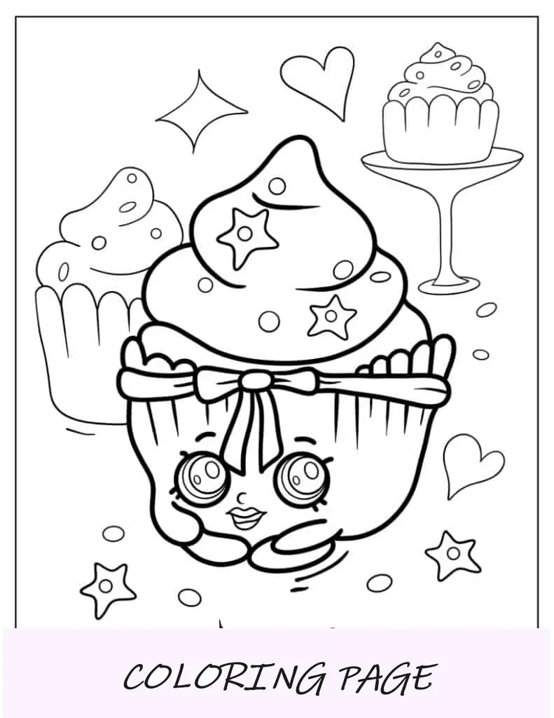 Página para colorear de Patty Cake Shopkins