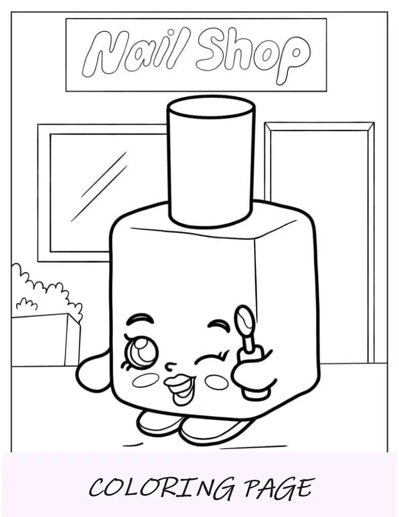 Shopkins polaco Polly fácil de colorear