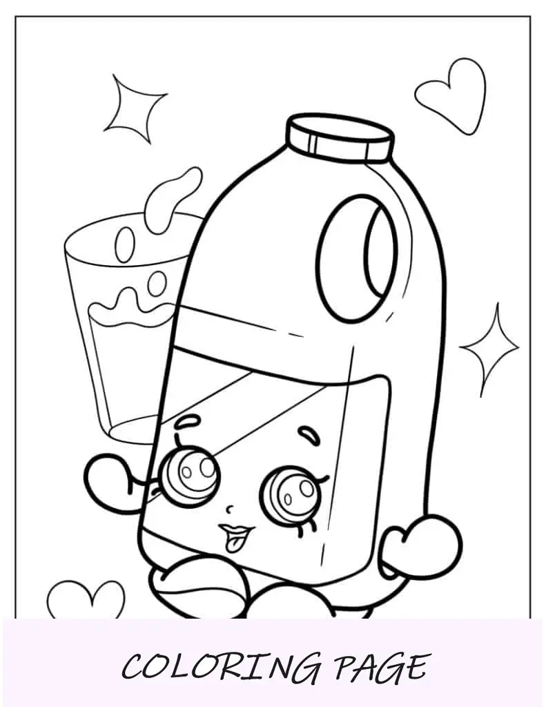 Hoja Para Colorear De Melissa Milk Shopkins