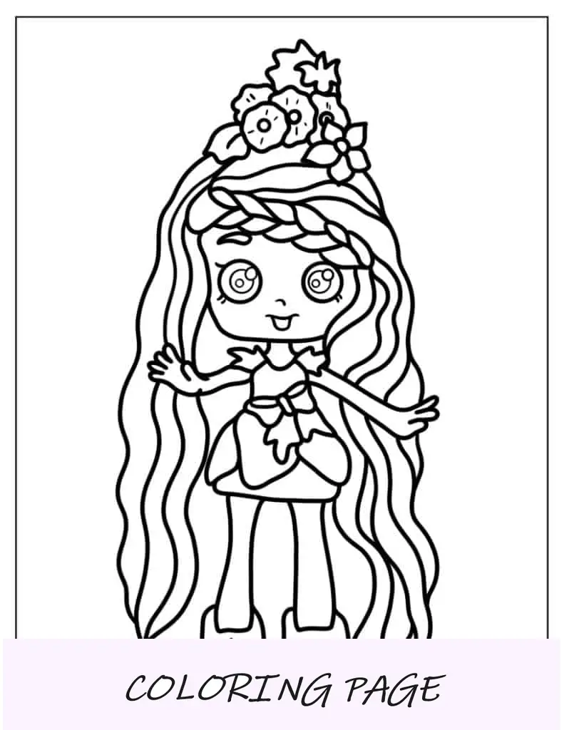 Lindo contorno kawaii de piña lirio Shopkins