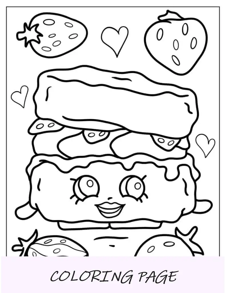 Shopkins Scoonie Kawaii Para Colorear