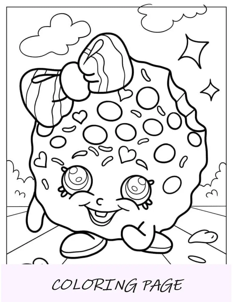 Shopkins de galleta excéntrica con lazo