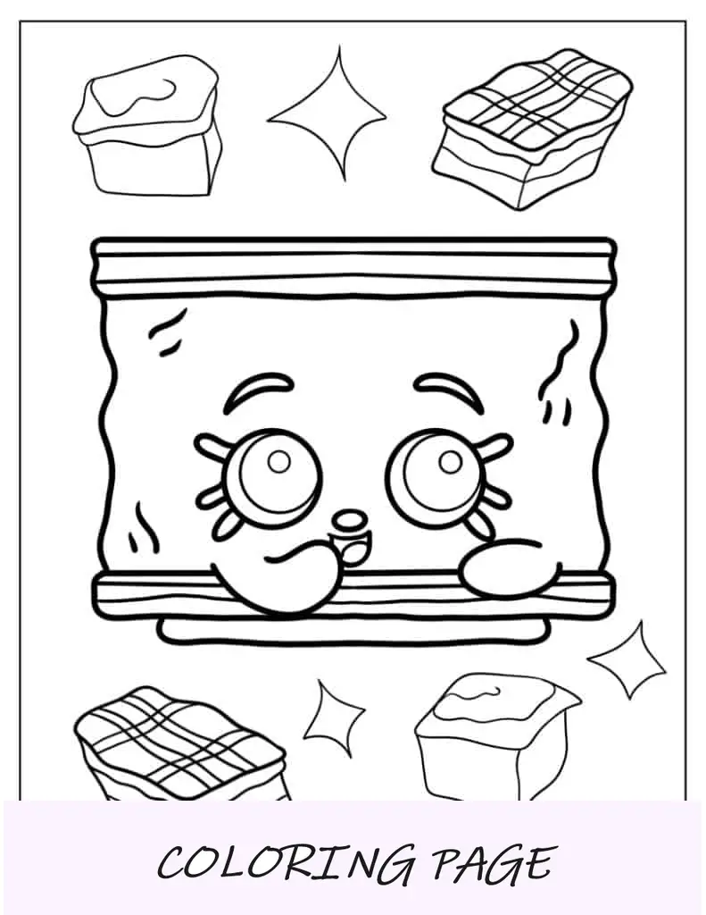 Nilla Slice Shopkins Para Colorear Para Niños