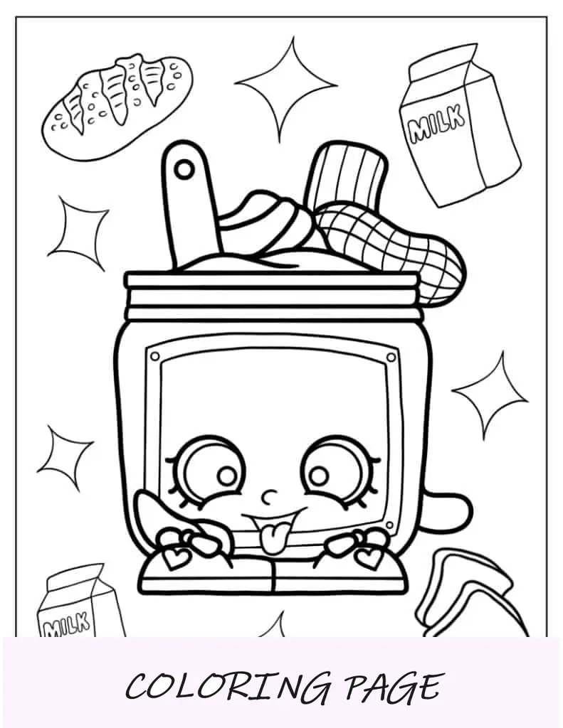 Shopkins de mantequilla de nuez