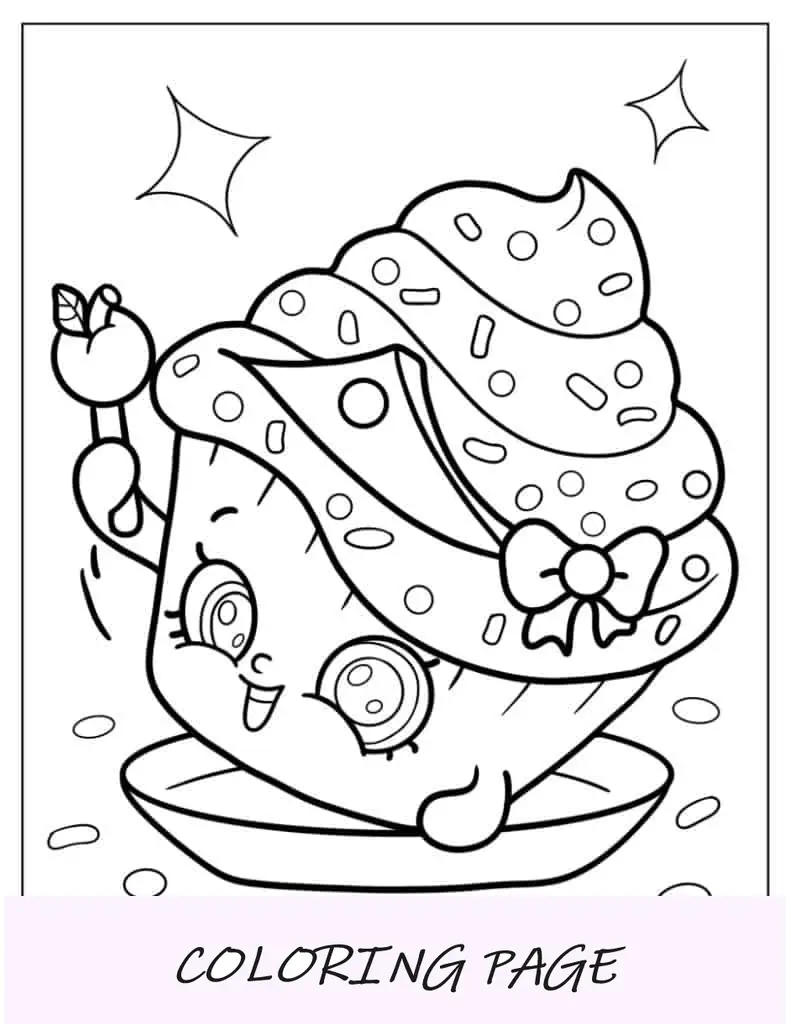Esquema De La Princesa Shopkins De La Magdalena Kawaii
