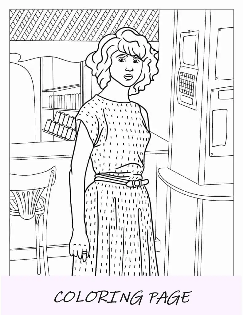 Página para colorir de Nancy Wheeler