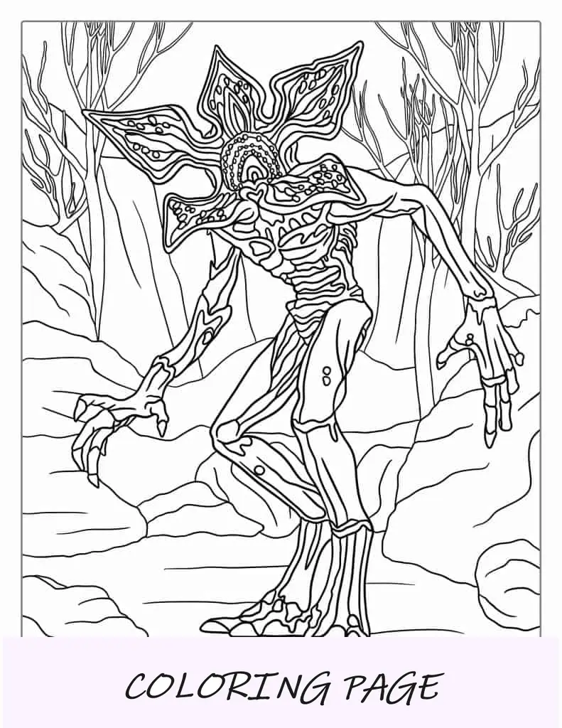 Monstro Demogorgon de Stranger Things para colorir