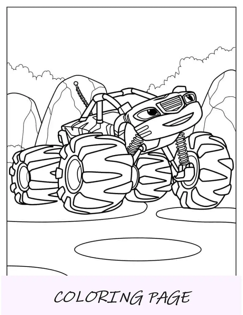 Máquina de Monstro de Listras para Colorir