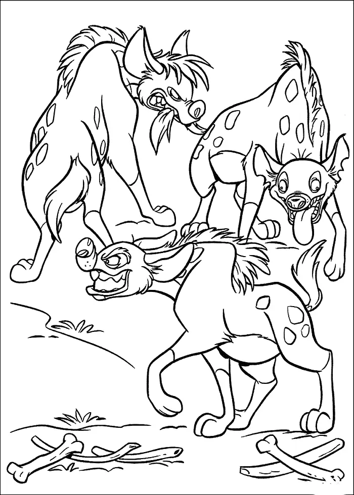 Lion King Hyenas Coloring Page