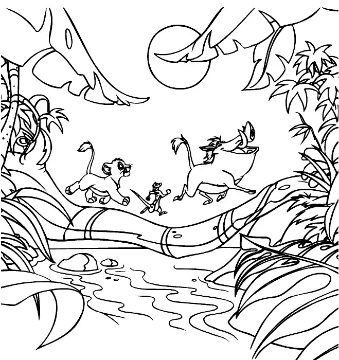 Lion King Hakuna Matata Coloring Pages