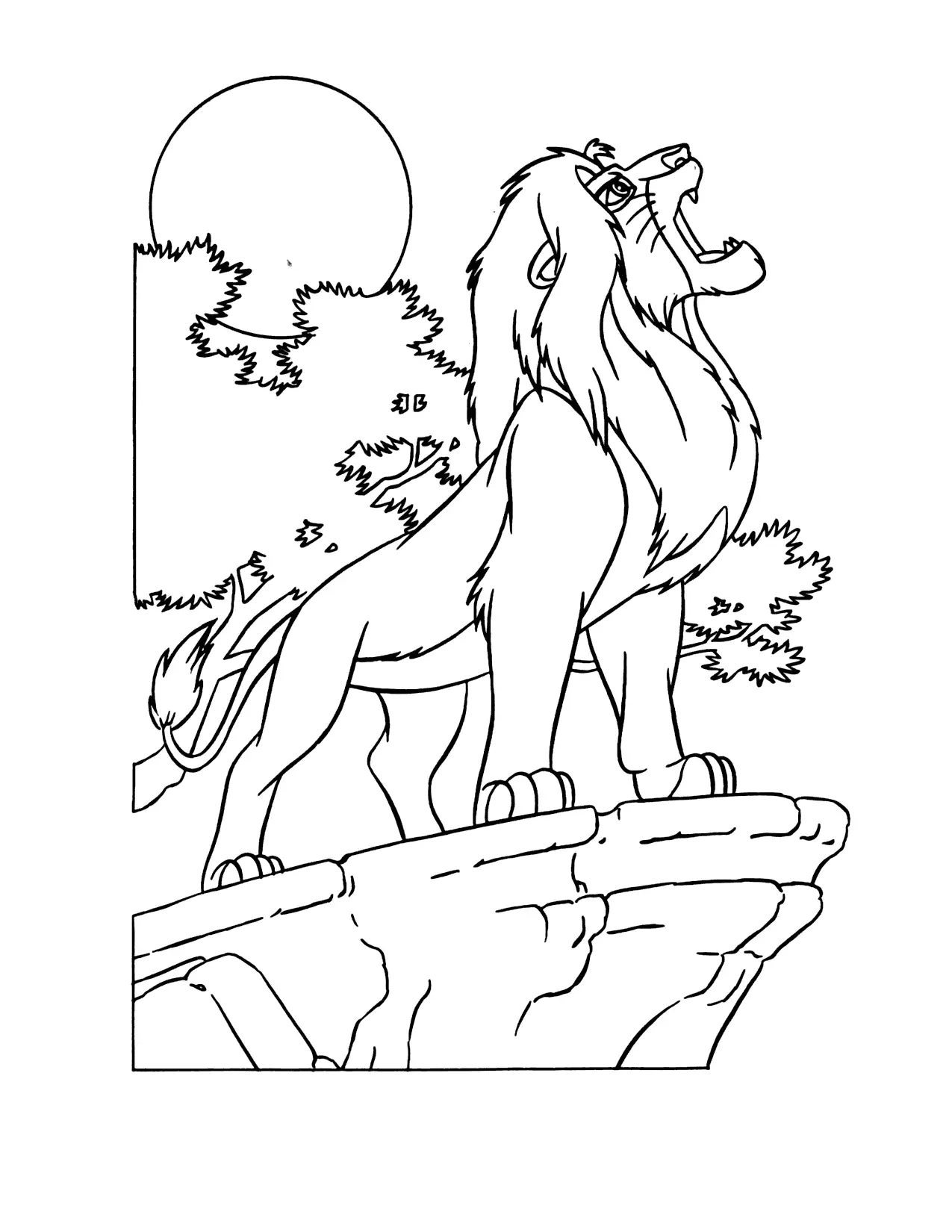 Lion King Movie Coloring Page