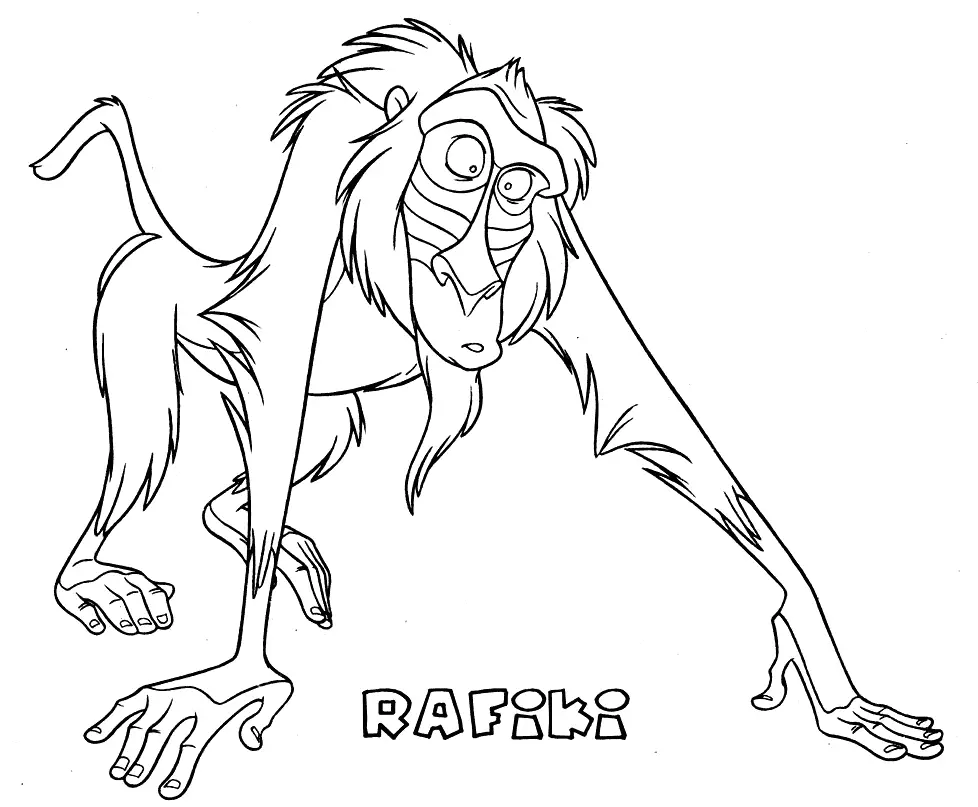 Rafiki Coloring Page
