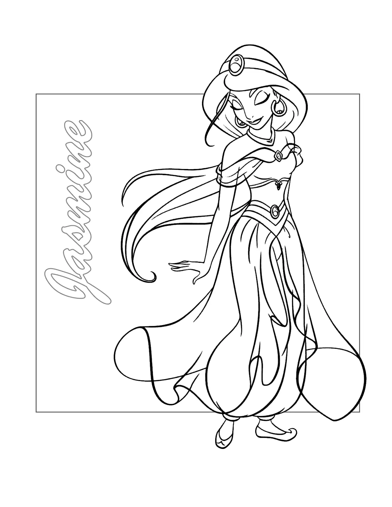 Jasmine Coloring Pages