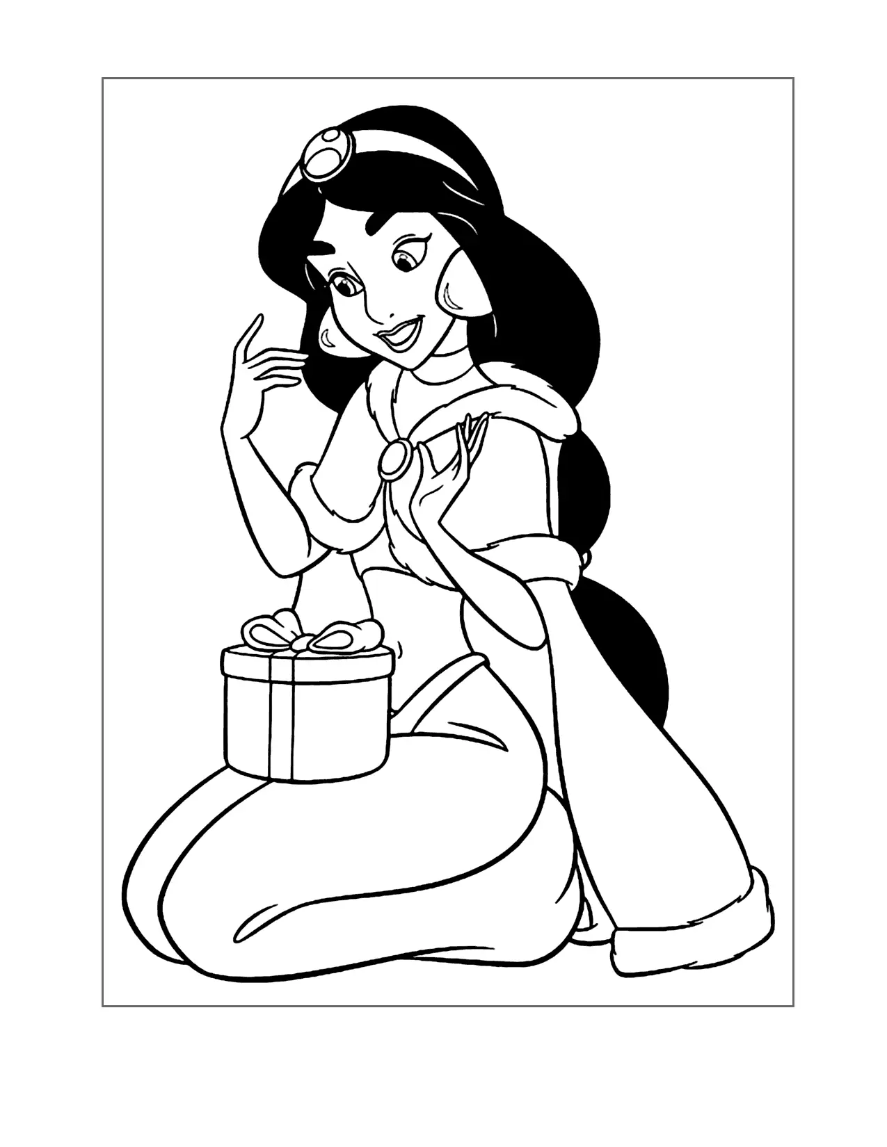 Jasmine Christmas Coloring Page