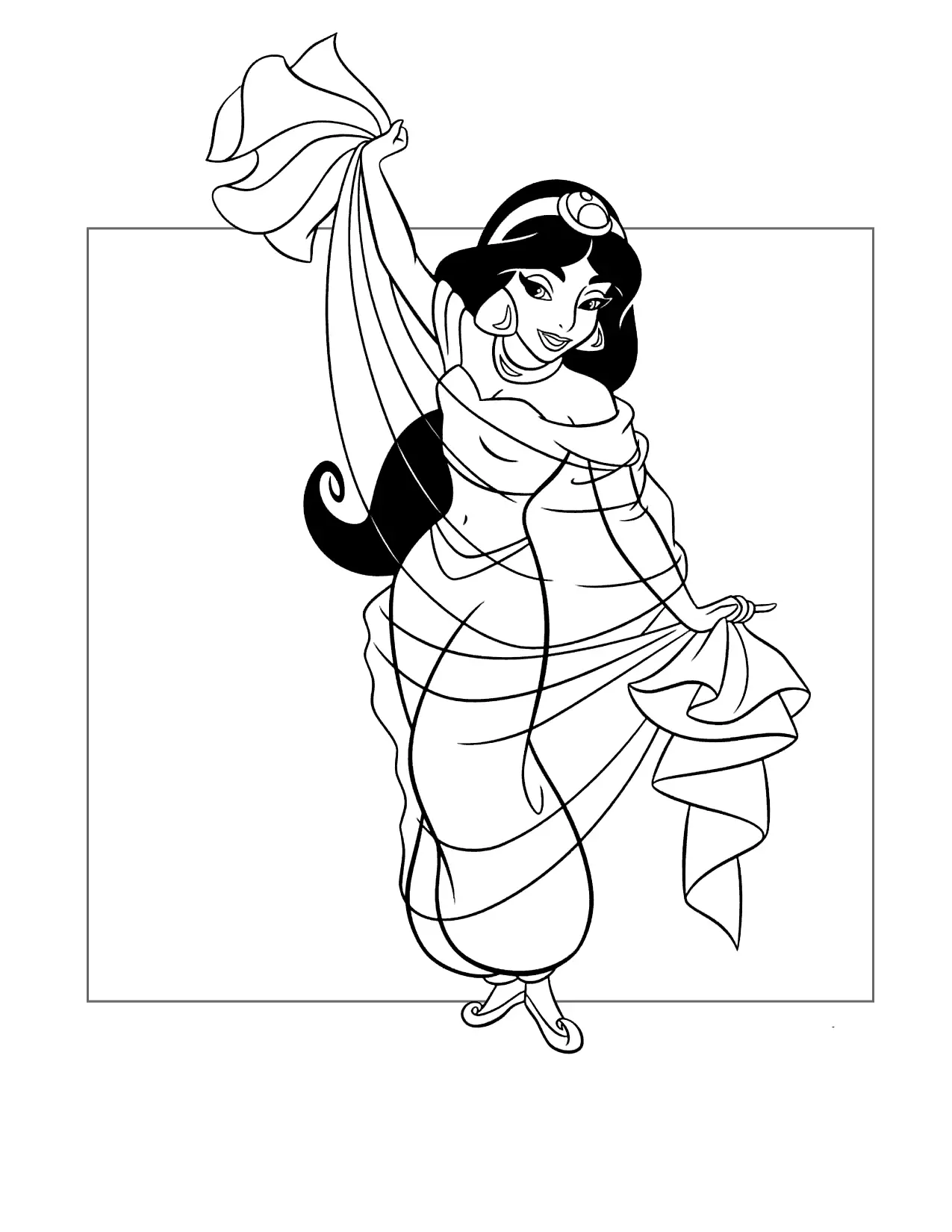 Princess Jasmine Coloring Pages