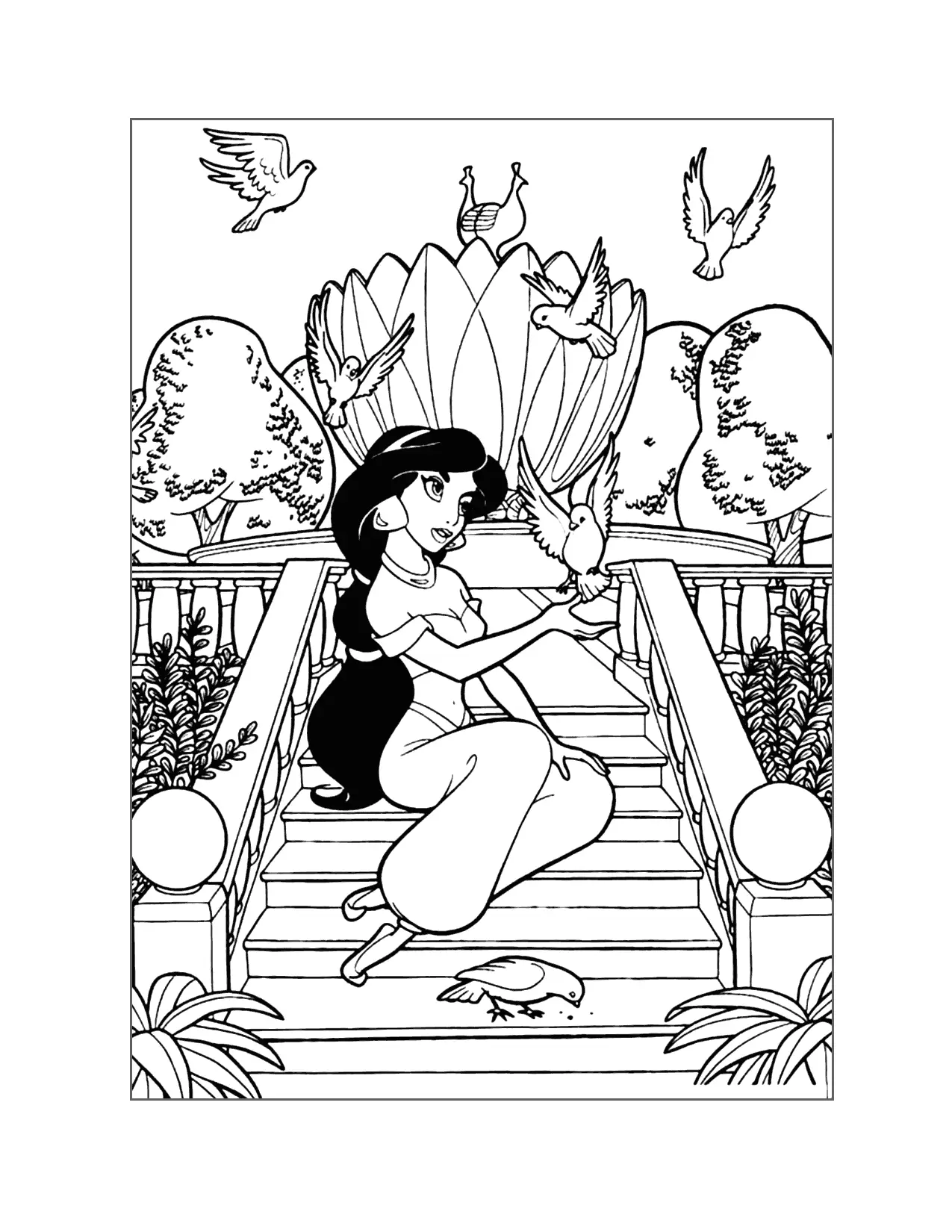 Princess Jasmine Coloring Pages