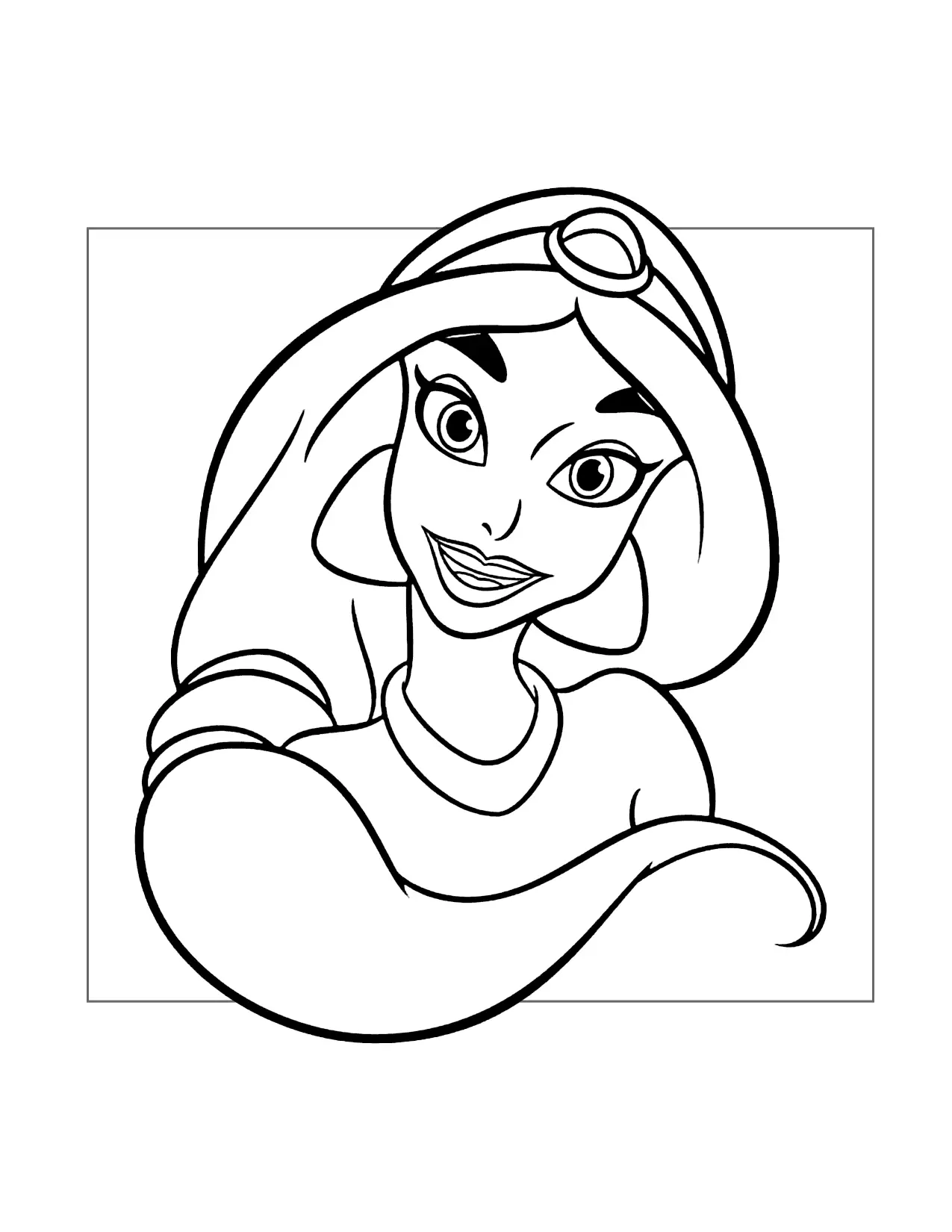 Jasmine Is Happy Coloring Page