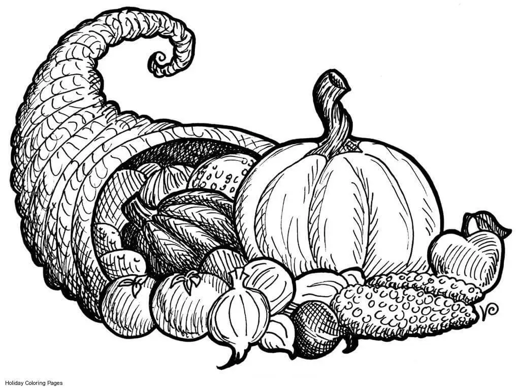 Easy Pumpkin Coloring Page Printable