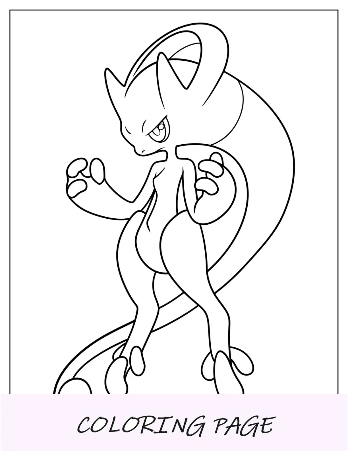 Mega Pokemon Pagina da colorare del simpatico Mega Slowbro per bambini in età prescolare