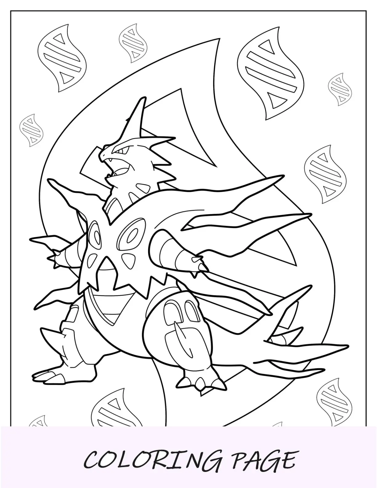 Mega Pokemon Pagina da colorare della carta Pokemon Mega Tyranitar Ex