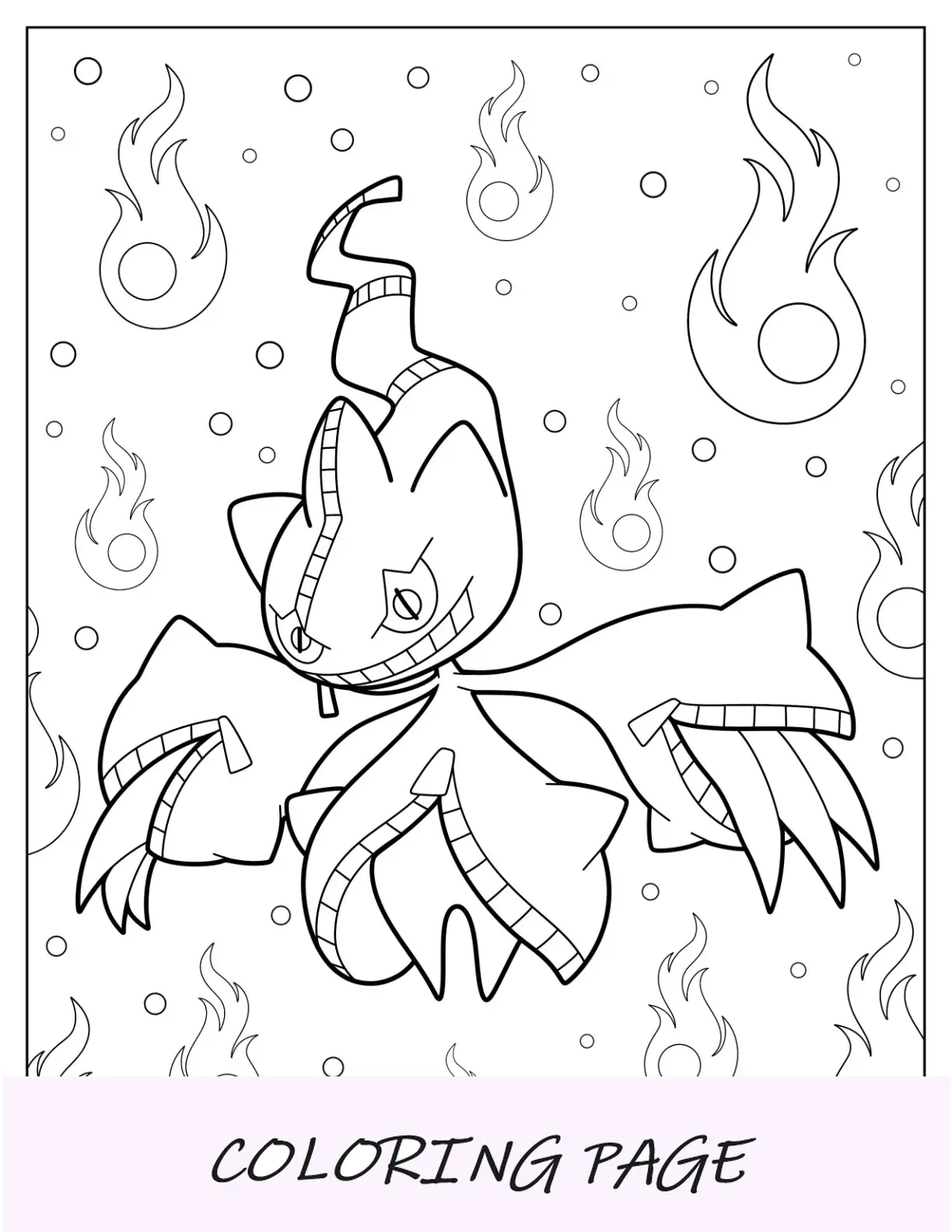 Mega Pokemon Pagina da colorare di Simpe Mega Houndoom per bambini