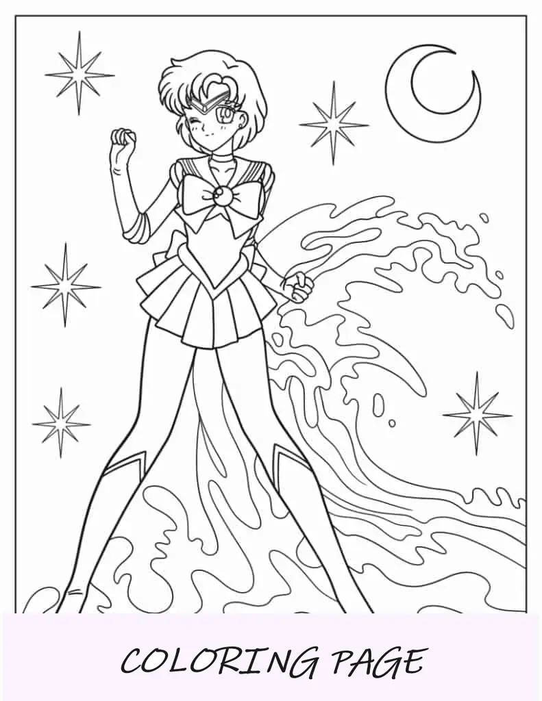 Sailor Mars Rei Hino Malblatt