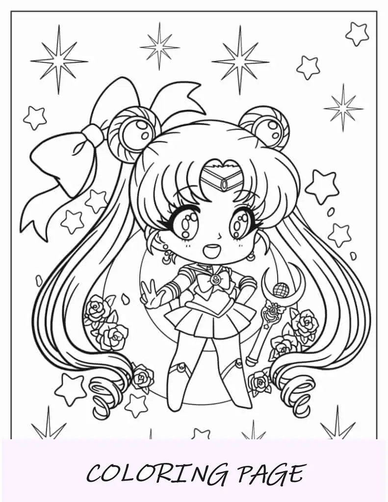Malseite von Sailor Moon mit Sailor Guardians