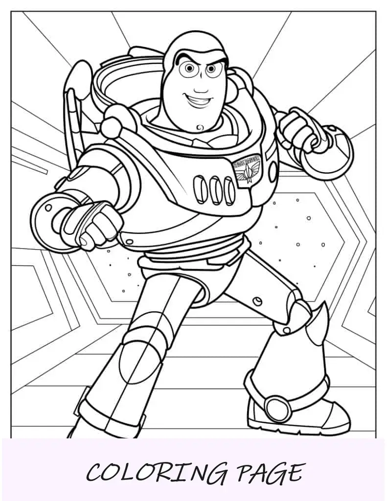 Buzz Lightyear en posición de lucha