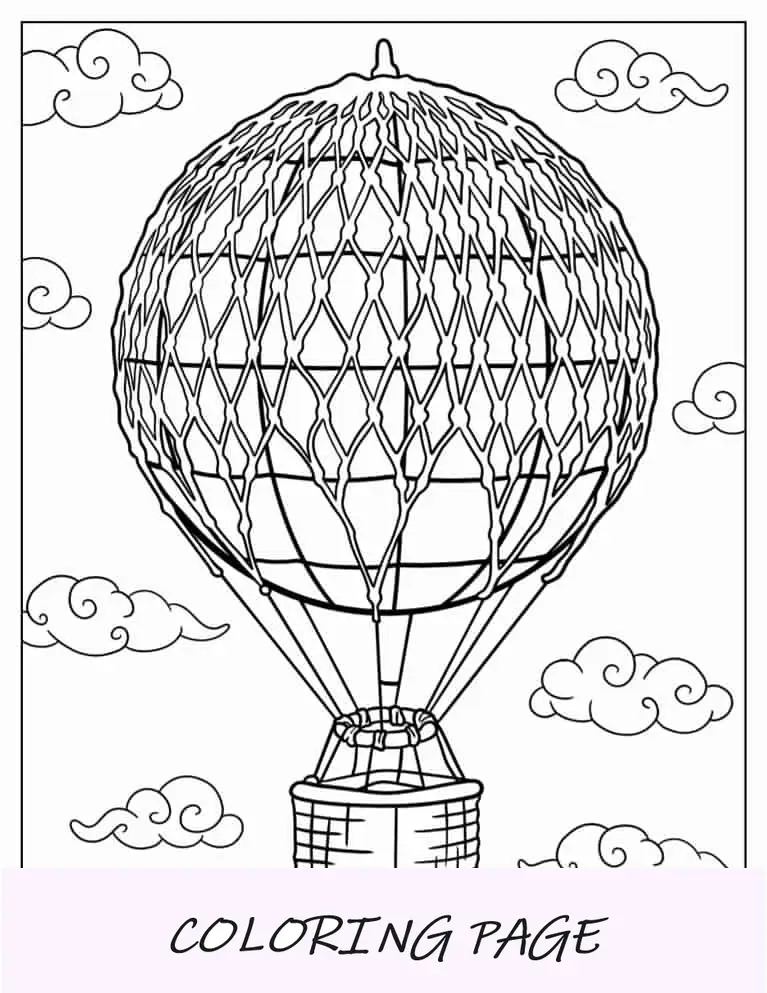 Balão de ar quente Steam Punk para colorir