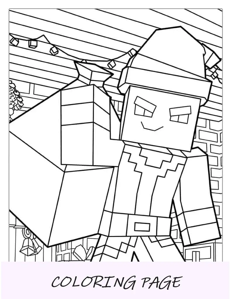 Coloração ruim do Papai Noel de Natal do Minecraft