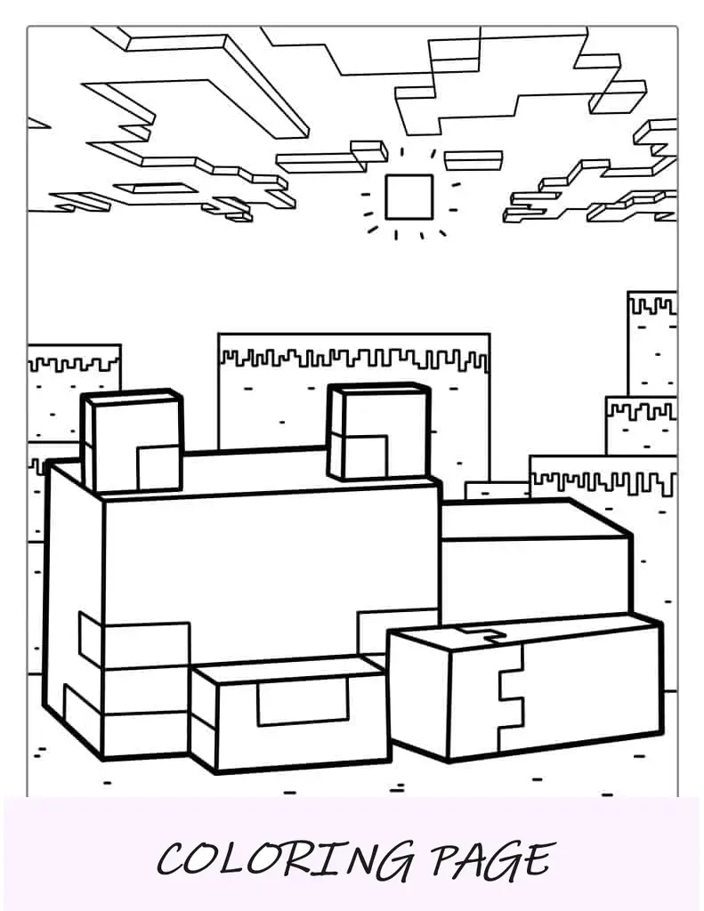 Minecraft Fox para colorir