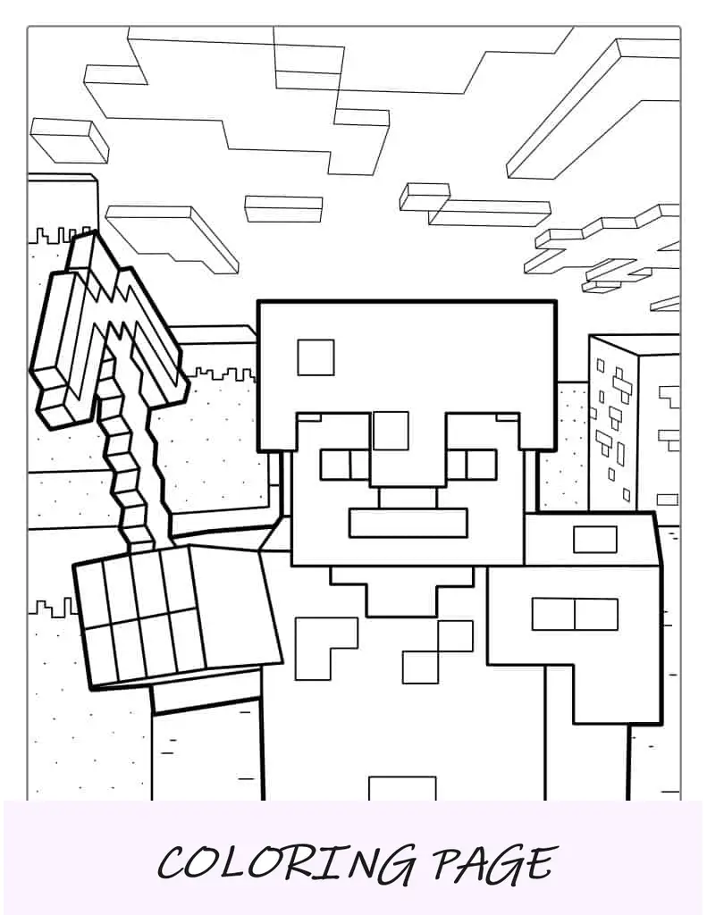 Minecraft Steve usando coloração de armadura de diamante