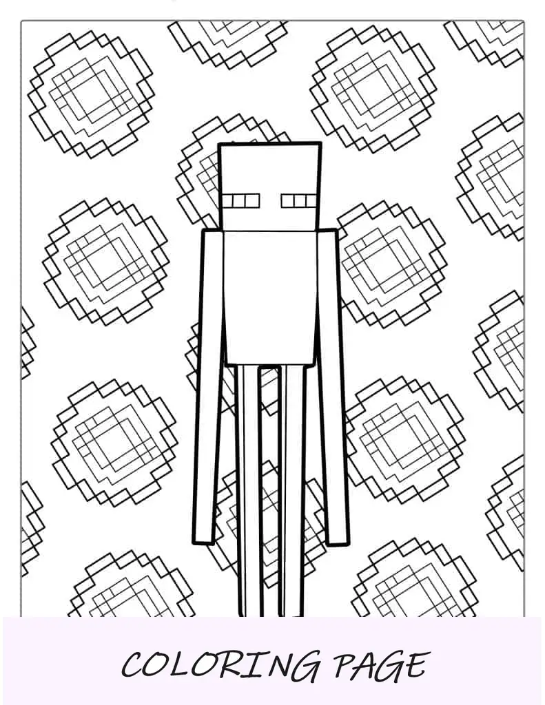 Esboço simples do Minecraft Enderman