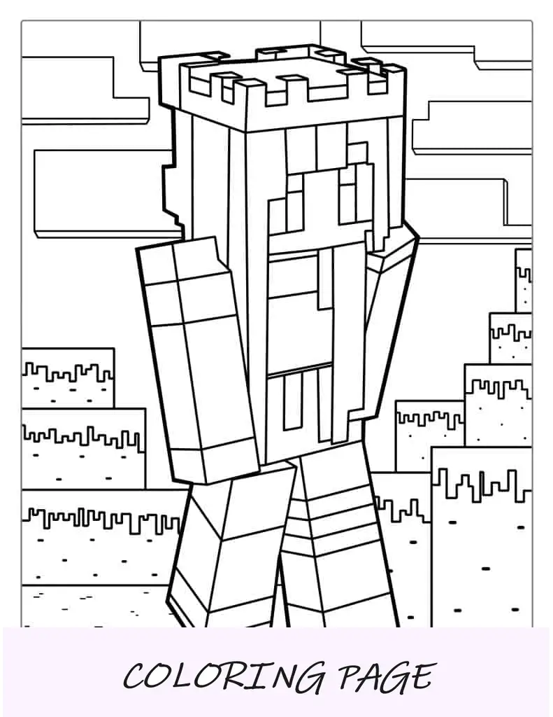 Coloração de personagem ItsAlyssa Girl Minecraft