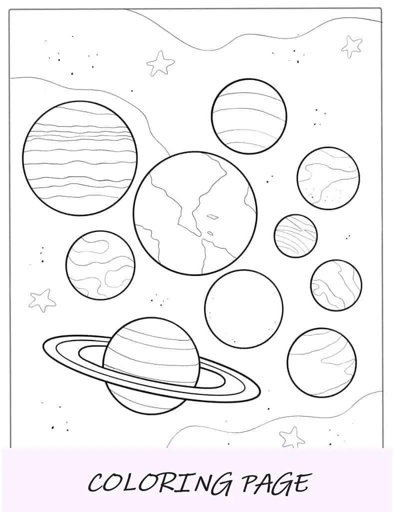 Planetas detallados en el sistema solar