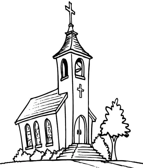 Printable Church Coloring Pages